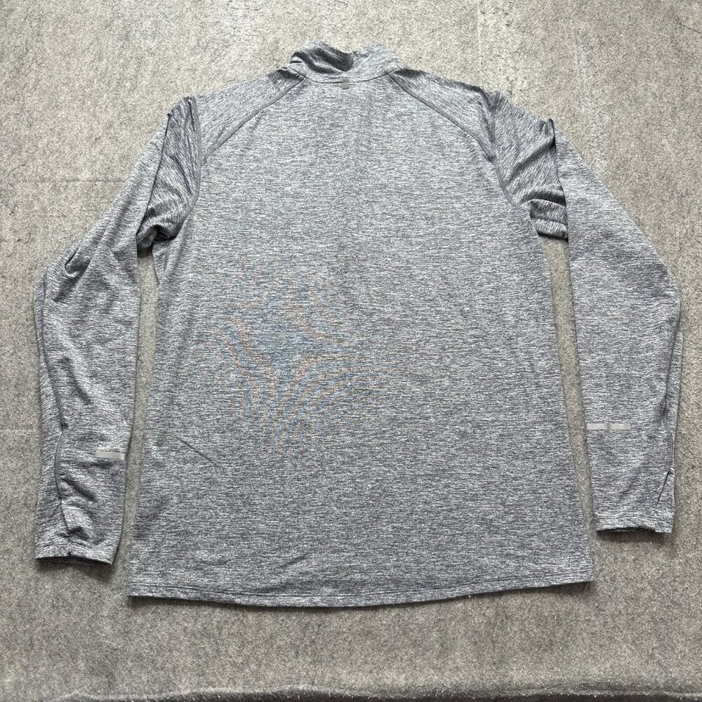 Nike DRI-FIT Element 1/4 Zip Running Pullover Shirt Men L Gray 30" Lake Placid - Picture 8 of 15